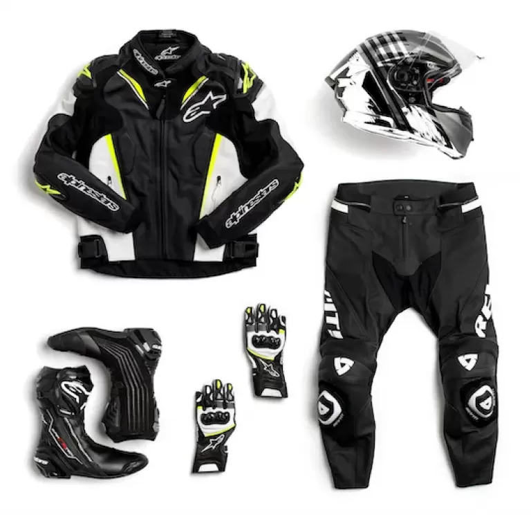 Various type of motorcycle protective gear